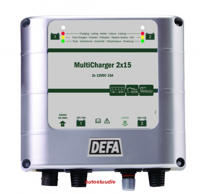 Akulaadija DEFA MultiCharger 2x15A PlugIn